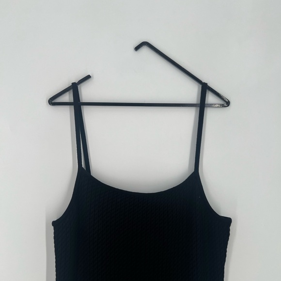 Posse Iris Knit Midi Cable-knit Slip Dress In Black - Picture 1 of 7